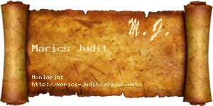 Marics Judit névjegykártya